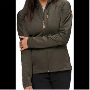 Fjällräven Women's Abisko Trail Fleece Jacket, Green - Gray, Size Small